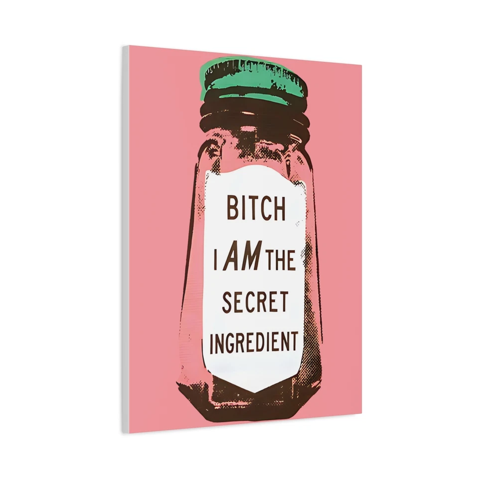 Estampa em tela, I Am The Secret Ingredient, decoração moderna para casa e escritório, fosca - Imagem 1 de 1