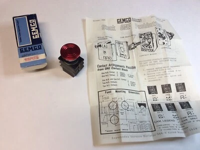 New Gemco 404PP3311 PP1 HD Red Pushbutton Momentary Switch / Push Pull E Stop - Image 1 of 4