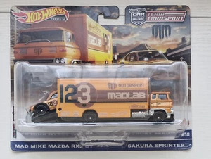Hot Wheels HKF44 1:64Premium Mad Mike Mazda RX3 GT Team Transport - Bild 1 von 2