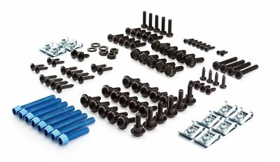 Verkleidungsschrauben Set Peugeot Speedfight 2 Clipsen Vario Schrauben blau Alu - Bild 1 von 4
