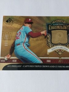 2006 SP Legendary Cuts Baseball Chronology #BC-SC2 Steve Carlton #087/550