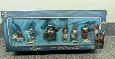 Disney Store Moana Sketchbook Ornament Set 6 - Collectors Limited Edition 5,000 - Image 1 of 3