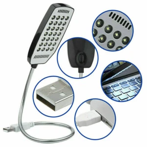 28 LED Hell Flexibel Weiß USB Licht Computer Lampe 5V Laptop PC Schreibtisch Lesen - Bild 1 von 5