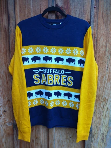 NHL Buffalo Sabres Sweater: Christmas/Ugly Design: Official Merch.: Men's Medium Cover