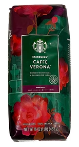 Starbucks Caffe Verona café integral tostado oscuro 1 lb / 16 oz / 453 g bolsa - Imagen 1 de 4