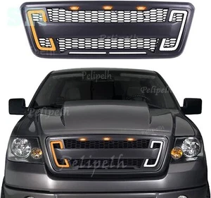 Fits For 2004-2008 Ford F150 Front Raptor Grill Bumper Grill Mesh With Led Light - Picture 1 of 11