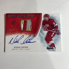2007-08 SP Authentic Rookie Review #RR-NL Nicklas Lidstrom Auto Patch 022/100