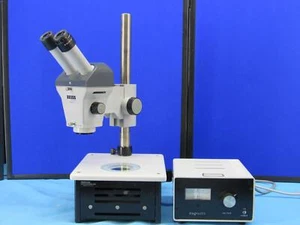 Zeiss Stereo Microscope 47 50 52 F=100 47 50 61 w/ Boom Stand & Power Supply - Picture 1 of 15