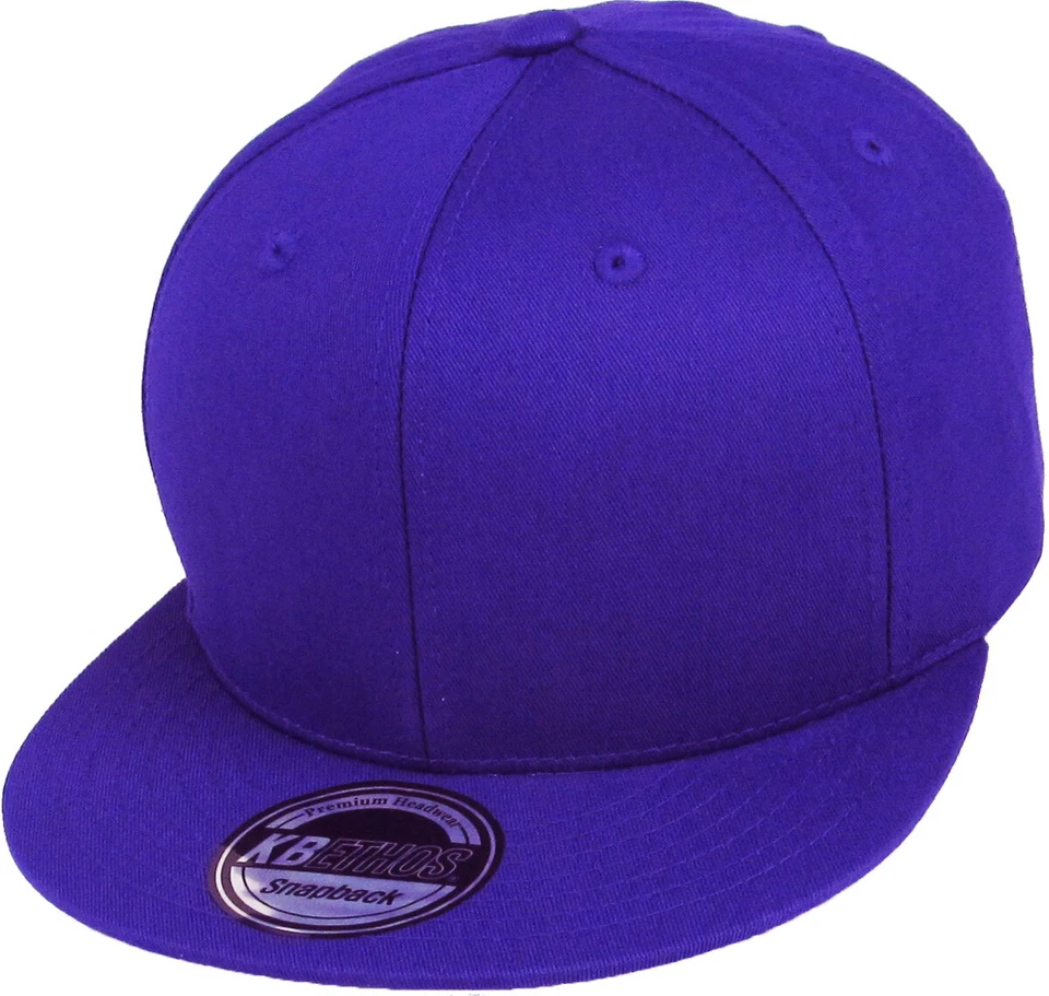 Boné de beisebol Snapback liso sólido 100% algodão ajustável - Imagem 1 de 1
