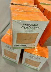 500 Tangerine Zest Orange Envelopes 7.5" X 4.375" By Envelope Cafe 