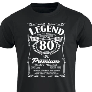 80. Geburtstag Geschenke für Ihn Männer 80 Jahre lustiges TShirt, Herren Geburtstag TShirt Tee - Bild 1 von 15
