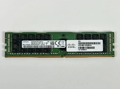 Cisco 1x 32GB 2Rx4 PC4-2400T-R ECC RDIMM DDR4 RAM Memory UCS-MR-1X322RV-A - Image 1 of 3