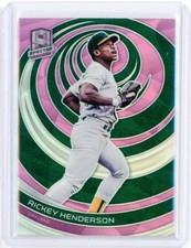 2023 Panini Chronicles Spectra RICKEY HENDERSON Oakland A's Pink Prizm 17/17