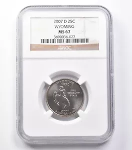 MS67 2007-D Washington State Quarter Wyoming NGC *5419 - Picture 1 of 3