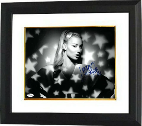 Iggy Azalea signed B&W 11x14 Photo Custom Framing- JSA #L79905 (Rapper/Singer) Cover