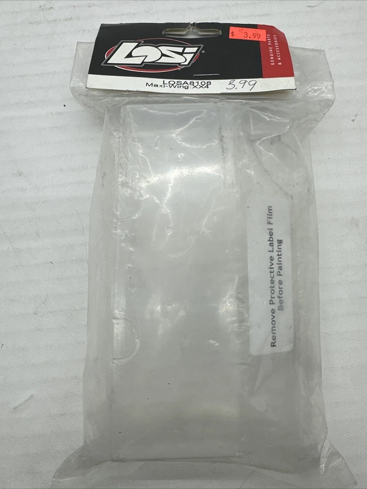 Vintage RC Losi XX4 Series Maxi Wing Plastic Clear (1) 8108 B32 - Image 1 of 1