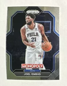 2022-23 Panini Prizm Monopoly Baloncesto Plata Joel Embiid Philadelphia 76ers - Imagen 1 de 2