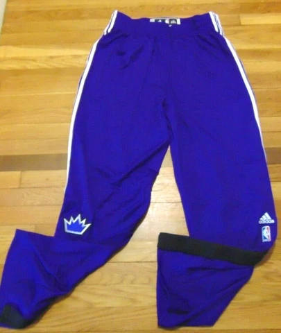 ADIDAS NBA AUTHENTIC SACRAMENTO KINGS ON COURT PANTS BUTTON DOWN SIZE 2XL+2" Cover