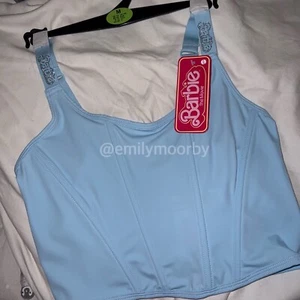 Barbie The Movie Primark Corset Top Hook And Eye Womens Blue Size Medium - Picture 1 of 3