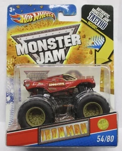 2011 FIRST EDITONS HOT WHEELS MONSTER JAMS IRON MAN 54/80 RED MJ42 - Picture 1 of 2