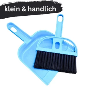 2x Kehrblech Kehrset Tisch Schaufel Mini Hand Besen Handfeger Müll Garnitur - Bild 1 von 5