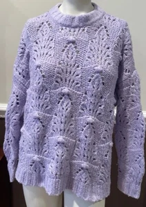 Aerie Chunky Knit Sweater Lavender Purple Women’s Size Small American Eagle - Picture 1 of 8