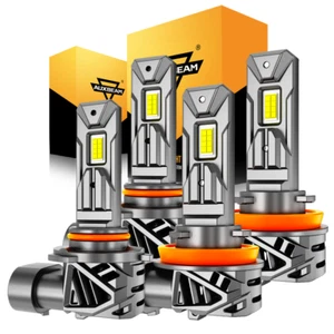 AUXBEAM 9005 H11 LED Headlight Bulbs Conversion Kit High Low 28000LM CANBUS 1:1 - Picture 1 of 15
