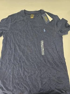 100% Cotton Ralph Lauren Polo Crew Neck T-Shirt Spring Navy Blue Small - Picture 1 of 3