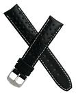 20 mm BLACK SPORTS PERFORATED PIN BUCKLE LEATHER WATCH STRAP to fit TAG Heuer F1