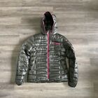 Spyder Down Filled Puffer Hoodie Winter Coat Pink & Charcoal Gray Size Medium 