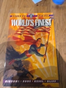 SUPERMAN BATMAN WORLD'S FINEST FIRST EDITION GRAPHIC NOVEL DC COMICS GIBBONS TPB - Picture 1 of 2