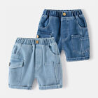 Kids Toddler Baby Unisex Solid Spring Summer Jeans Shorts Clothes