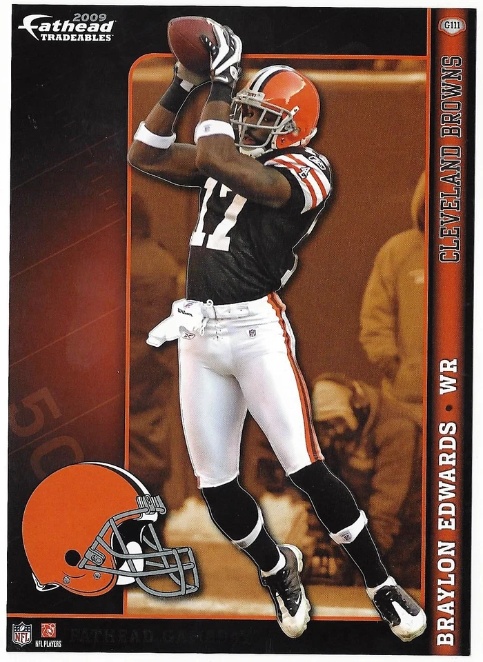 Braylon Edwards Fathead intercambiables Cleveland Browns Michigan Wolverines 2009 111 Foto 1 de 3
