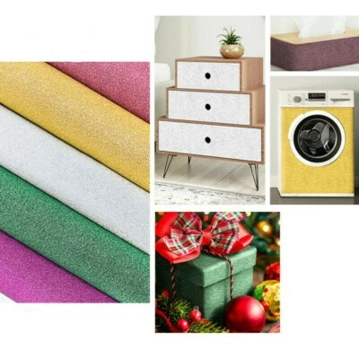 3 Meter Self Adhesive Glitter Shiny Wallpaper DIY Craft Sticker Wall Decor - image 1 of 4