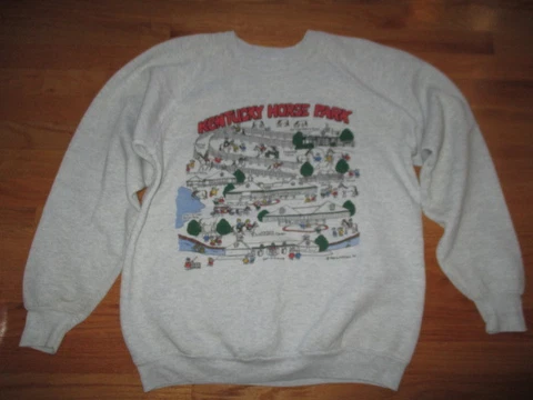 Vintage 1990 KENTUCKY HORSE PARK Drawings (XL) Sweatshirt by Barb McCain Cover