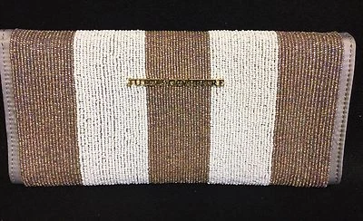 Juicy Couture сумка бисером диско застежки золото белый сумочки блестящий в полоску переливающийся - Изображение 1 из 4