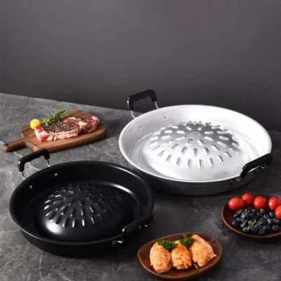 Professional Food Grill Pan Camping BBQ Pan Grilling Pan Thai Picnic Grill Pan - image 1 of 4
