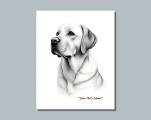 Personalized LABRADOR RETRIEVER Pet Print Photo DOG'S NAME Picture 8x10 11x14 P1 - Picture 1 of 10