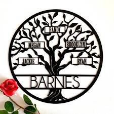Personalized Family Tree of Life Sign Custom Metal Sign with Family Members