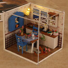 Cute 3d Diy House Miniature Wooden Doll House With Dust Cover & Led Light Gift