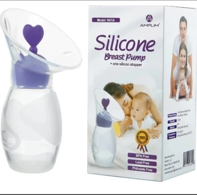 Extractor de leche de silicona modelo NX2A azul más tapón Foto 1 de 4
