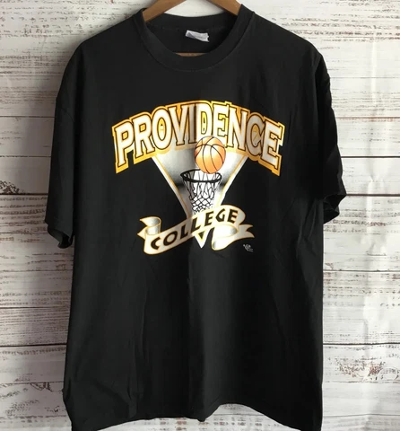 Vintage Providence College Fiars Team Basketball Hoop Black Tee T-Shirt Size XL Cover