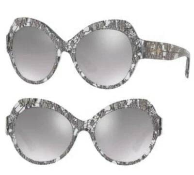 New DOLCE & GABBANA D&G Black Lace SUNGLASSES DG 4320-F w/Case - Made in  ITALY - Image 1 of 4