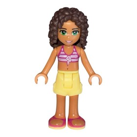 LEGO Friends Minifigure ANDREA frnd087 Striped Bikini Top From Set # 41108