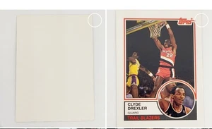 PRUEBA TRASERA EN BLANCO Clyde Drexler, 1992-93 Topps Archives Portland Trail Blazers, - Imagen 1 de 3