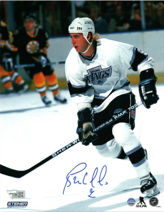 Fotografía 8x10 firmada autografiada por Bernie Nichols Los Angeles Kings de la NHL hockey Foto 1 de 1