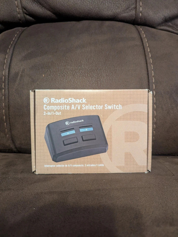 RadioShack 2 In 1 Out Composite A/V Selector Switch New In Box Comes With Labels - Image 1 of 4