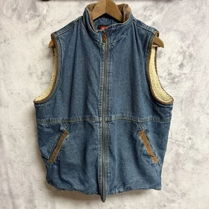 Wrangler Hero Denim Sherpa Weste Herren Large 23,5x25 Country Western Workwear - Bild 1 von 11