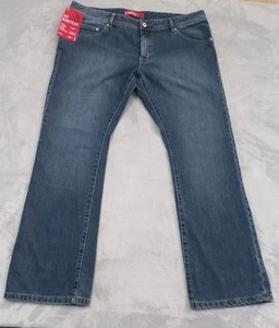 😇 Jeans West Size 20 Blue Jeans Bootcut New Rigid Cotton Zip Below Waist 41/31 - Picture 1 of 13