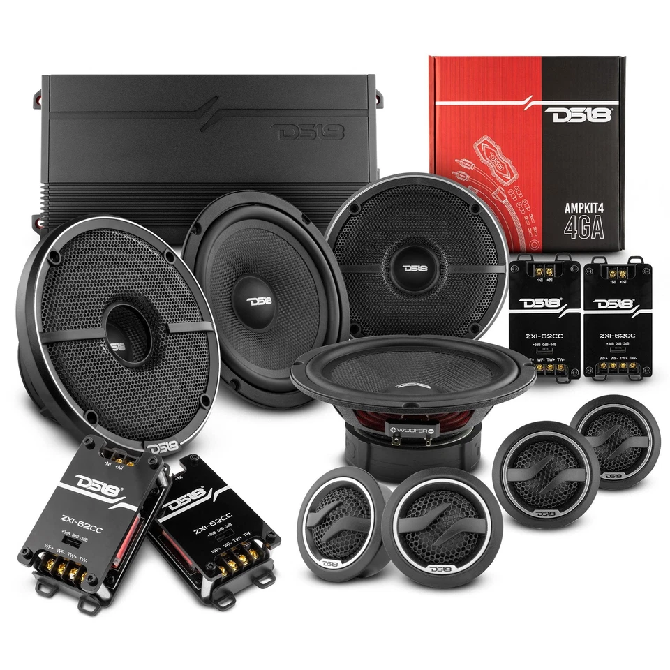 Pacote de alto-falantes de carro Honda Civic 2006-2020 DS18 com tweeters e amplificador - Imagem 1 de 1